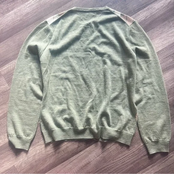 Brooks Brothers Vintage Italian Merino Wool Argyle Cardigan Women Size XL EUC - Picture 9 of 10